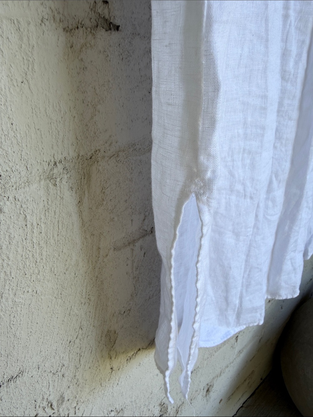 Grayson The Artist Linen Short Sleeve Shirt Midi Dress White Size Large - Picture 6 of 11
